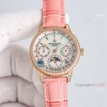 TW Factory Copy Patek Philippe Perpetual Calendar Rose Gold-Diamond Watches Women Gift